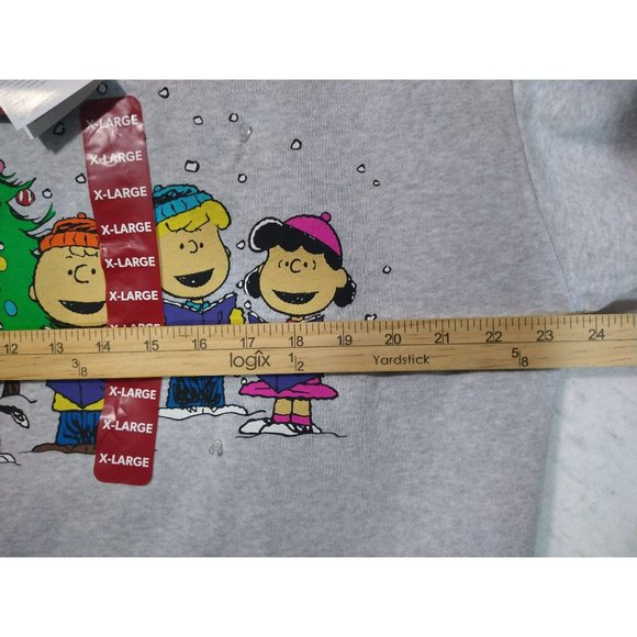 Peanuts Snoopy Charlie Brown Christmas 2022 Gray Size XL Light Up Sweatshirt - Picture 6 of 9
